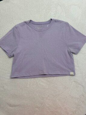RSQ Cropped T-Shirt Light Purple Size XS